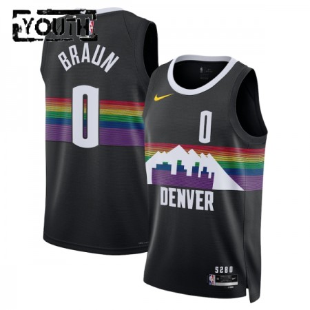 Camiseta Niños Denver Nuggets Christian Braun 2025-26 Nike City Edition Negro Swingman Camiseta Niños Denver Nuggets Christian Braun 2025-26 Nike City Edition Negro Swingman